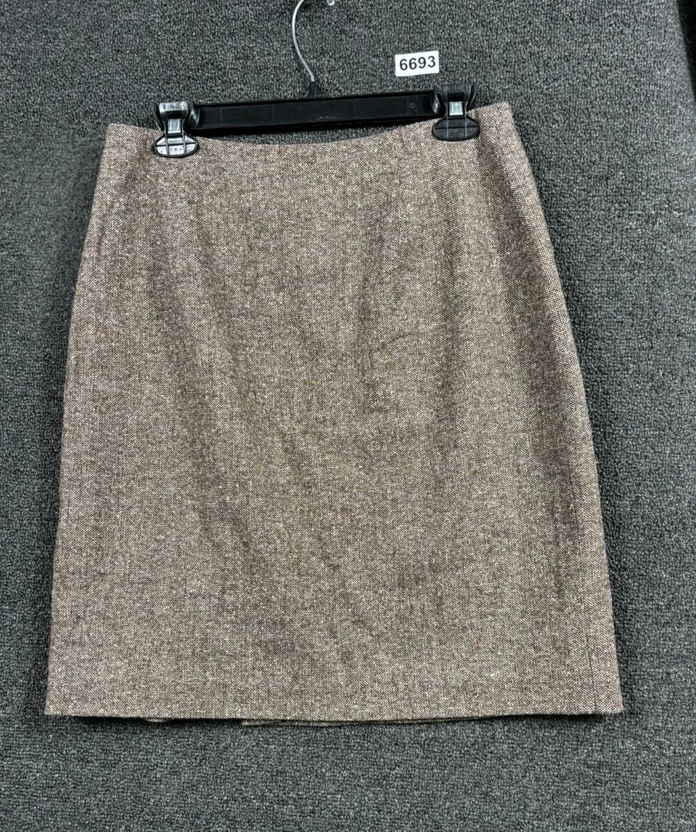 Charter Club Wool Silk Blend Pencil Straight Skirt Womens Size 8 Beige